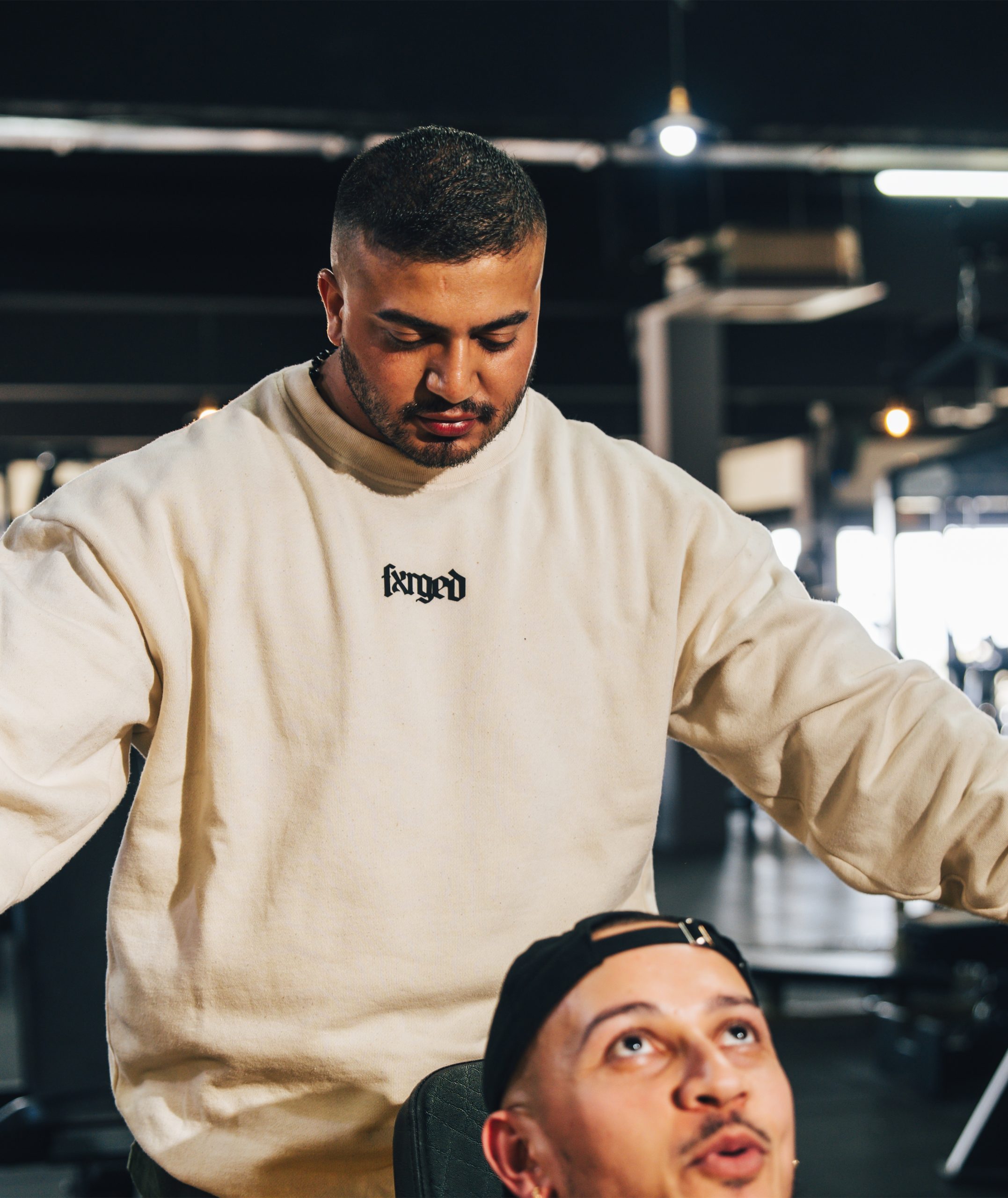 Premium Oversized Crew Neck Sweater - Cream